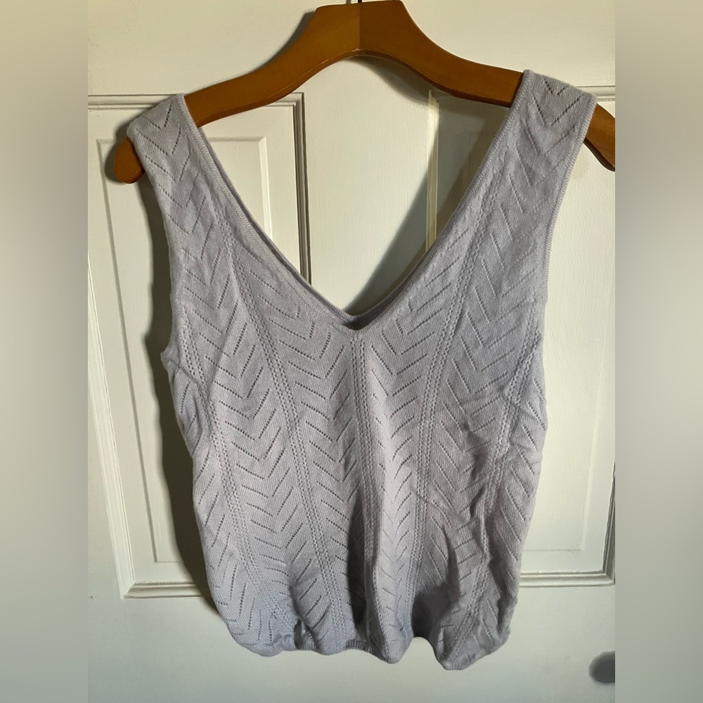 NakedCashmere Pointelle 100% cashmere tank